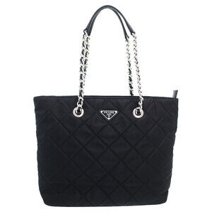 PRADA Quilted Chain Shoulder Bag Black